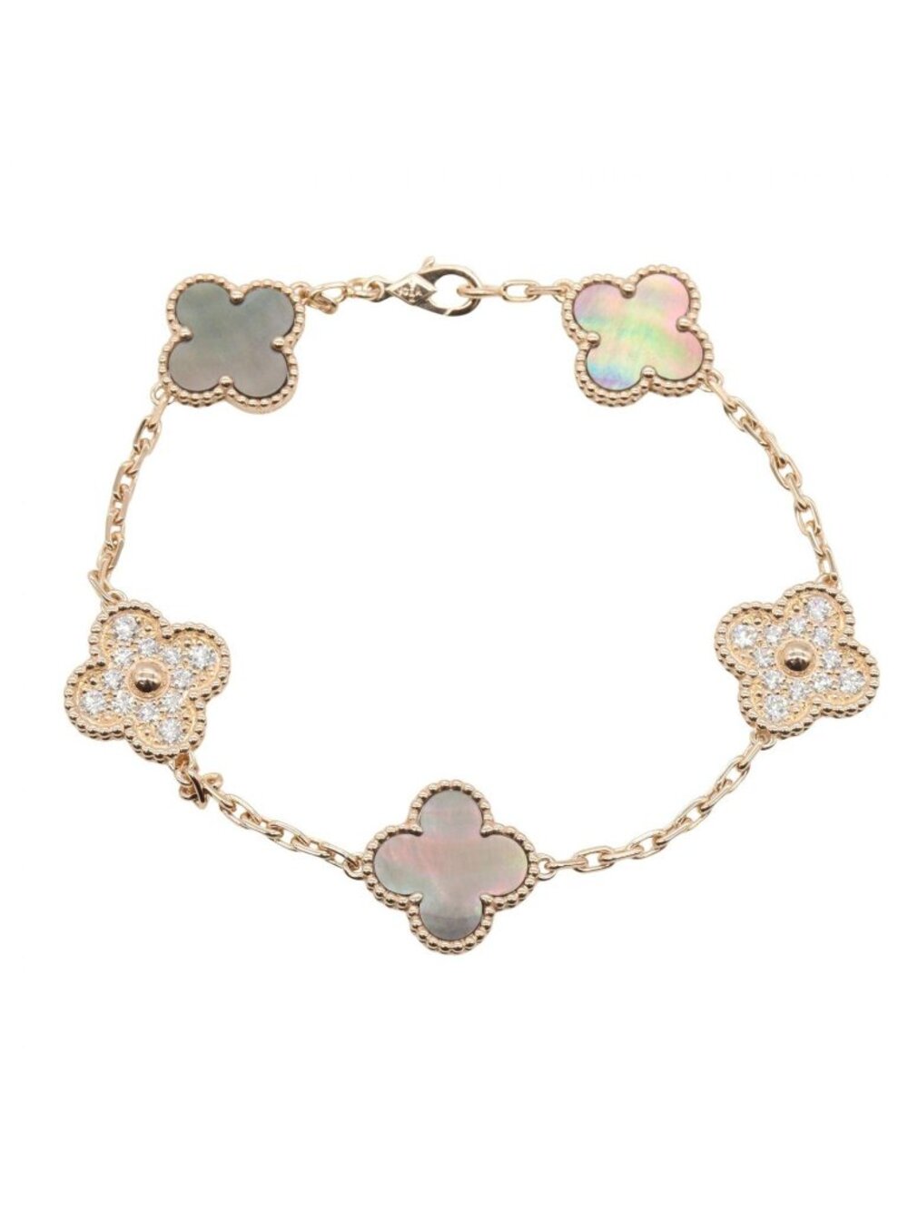 Van Cleef & Arpels Bracelet Vintage Alhambra Gray Diamond
